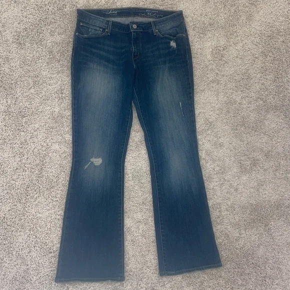 Levi's Demi Curve Bootcut Jeans Dark Wash Distressed - Picture 6 of 8